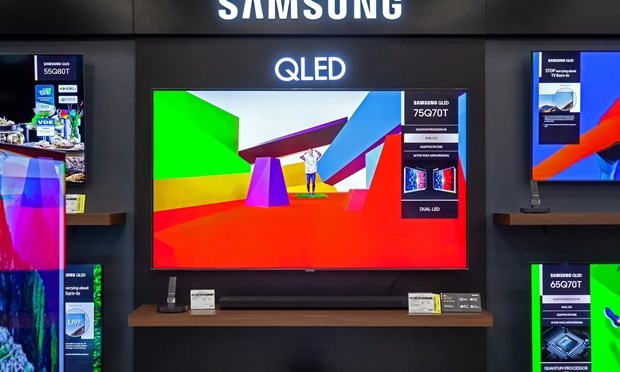 Vụ kiện liên quan tới bằng sáng chế về công nghệ chấm lượng tử trong TV LED của Samsung. (Nguồn: Shutterstock)