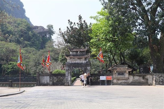 Đền thờ vua Đinh Tiên Hoàng thuộc Khu di tích Cố đô Hoa Lư. (Ảnh: Đức Phương/TTXVN).