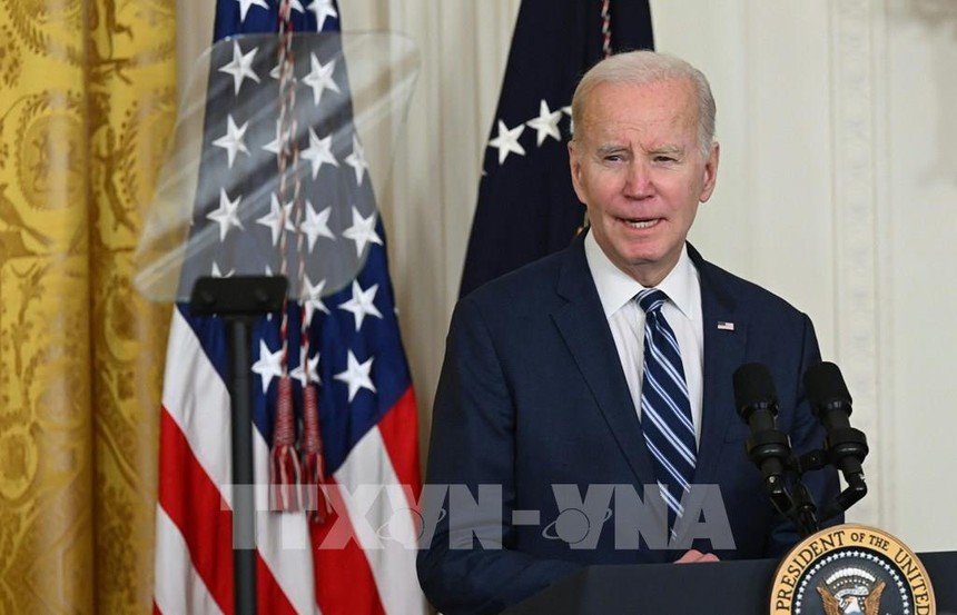 Tổng thống Mỹ Joe Biden phát biểu tại Nhà Trắng ngày 27/2/2023. Ảnh: AFP/ TTXVN.