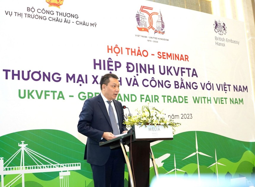 Theo Thứ trưởng Bộ Công thương Đặng Hoàng An, Việt Nam đang nỗ lực chuyển đổi sản xuất để xuất khẩu sản phẩm xanh sang Anh quốc.