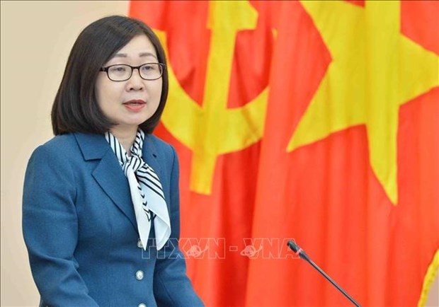 Bà Đoàn Thị Tuyết Nhung, Phó Tổng Giám đốc TTXVN làm ủy viên Hội đồng phối hợp phổ biến, giáo dục pháp luật TW. (Ảnh: Minh Đức/TTXVN)
