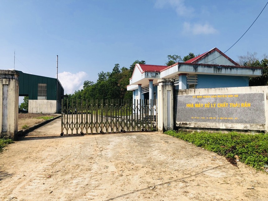 Nhà máy xử lý chất thải rắn ở huyện Sơn Hà được xây dựng hoàn thành vào cuối năm 2021.