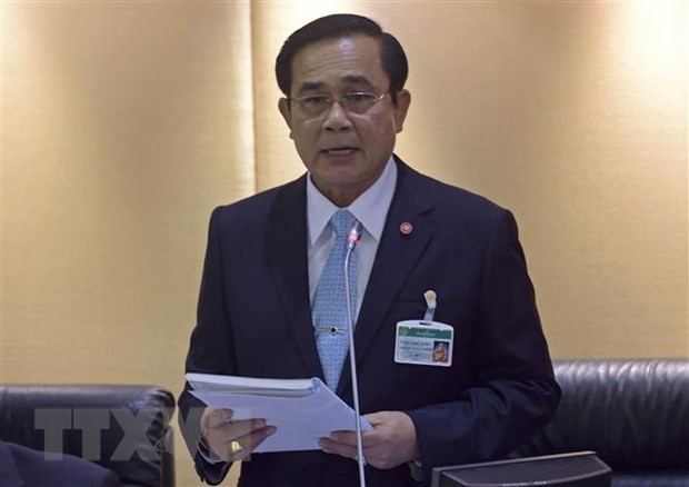 Ông Prayuth Chan-ocha phát biểu tại một phiên họp của Quốc hội ở Bangkok, ngày 18/8/2014. (Ảnh: AFP/TTXVN).