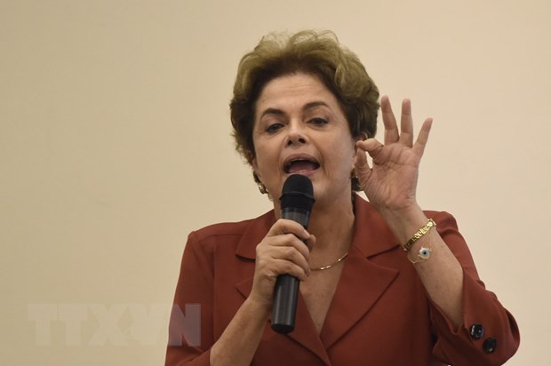Cựu Tổng thống Brazil Dilma Rousseff năm 2016. (Nguồn: AFP/TTXVN).