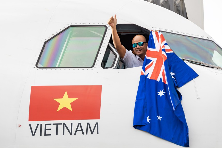 Tàu bay A330 của Vietjet đến với nước Úc xinh đẹp.