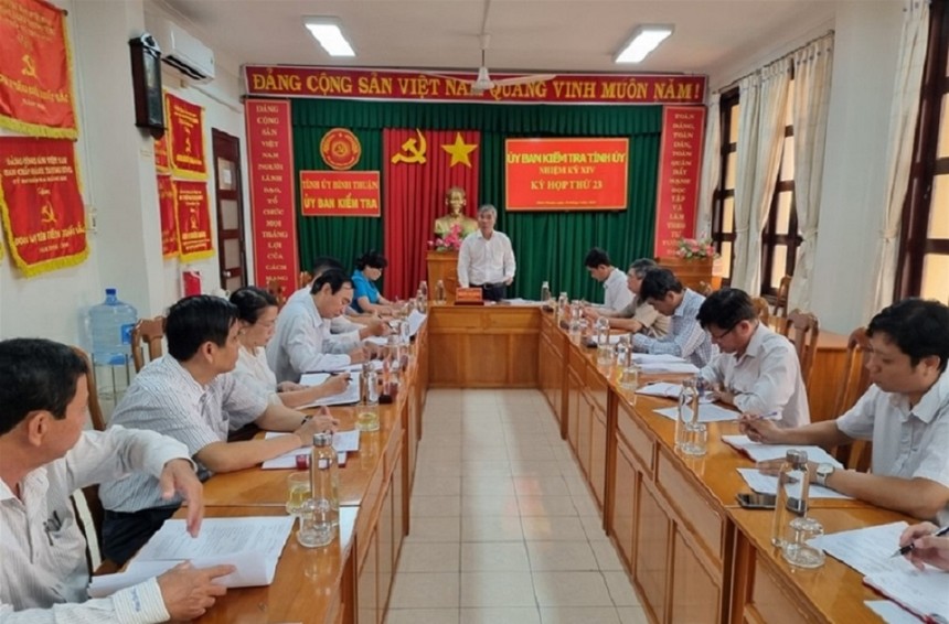 Kỳ họp thứ 23 của Ủy ban Kiểm tra Tỉnh ủy Bình Thuận (Ảnh: UBKT).