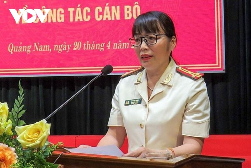 Thượng tá Võ Thị Trinh là nữ Phó giám đốc Công an tỉnh đầu tiên của Công an Quảng Nam.