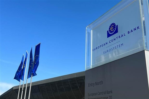 Trụ sở Ngân hàng trung ương châu Âu (ECB) ở thành phố Frankfurt (Đức). (Ảnh: Mạnh Hùng/TTXVN)