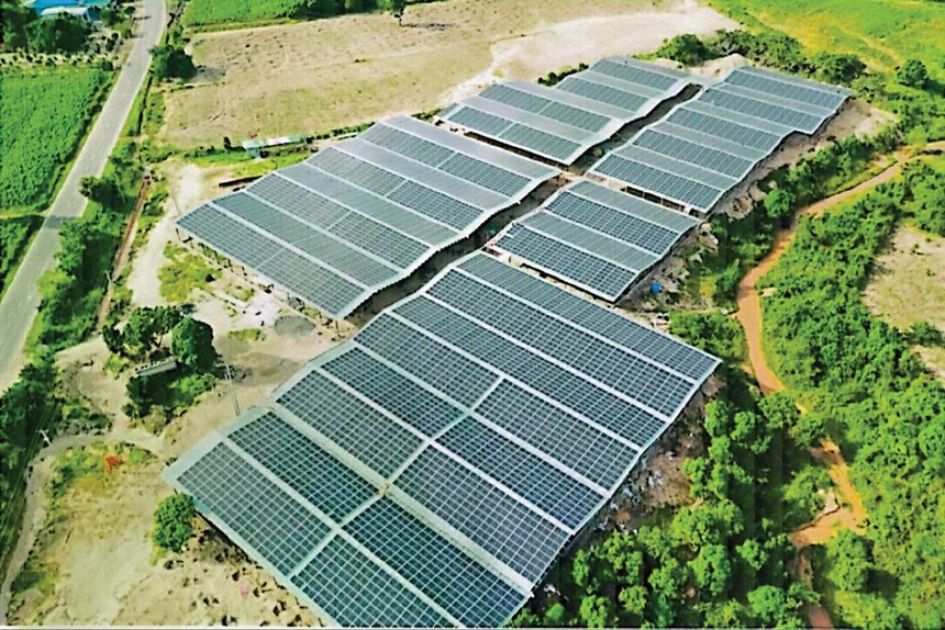 Một dự án điện năng lượng mặt trời tại tỉnh Gia Lai.