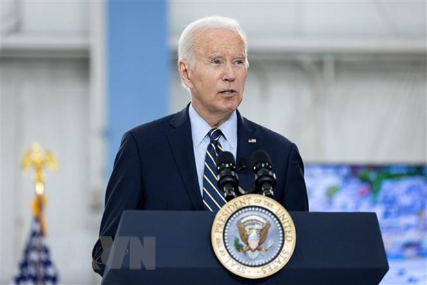 Tổng thống Mỹ Joe Biden phát biểu tại thành phố Philadelphia, bang Pennsylvania ngày 17/6/2023. (Ảnh: AFP/TTXVN)