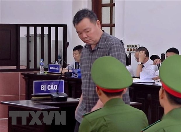 Bị cáo Nguyễn Đồng tại phiên tòa sơ thẩm. (Ảnh: Thanh Hải/TTXVN).