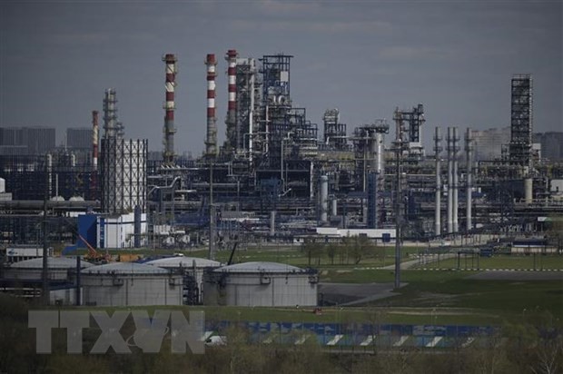 Cơ sở lọc dầu của Tập đoàn Gazprom ở ngoại ô Moskva, Nga. (Ảnh: AFP/TTXVN)