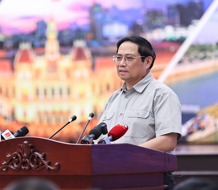 Thủ tướng Chính phủ Phạm Minh Chính phát biểu tại Hội nghị. Ảnh: VGP.