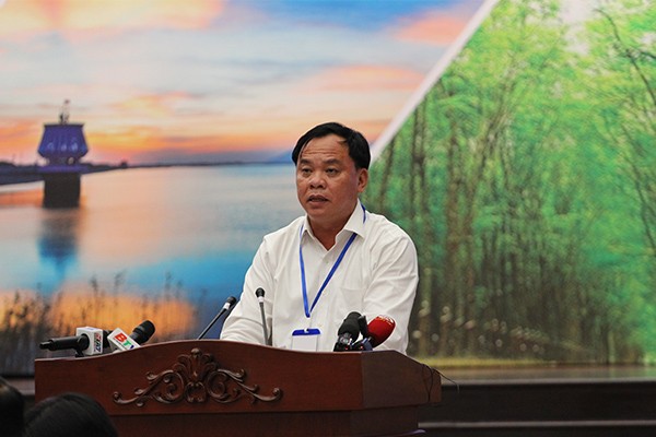 Ông Võ Tấn Đức, Phó chủ tịch UBND tỉnh Đồng Nai phát biểu tại hội nghị.