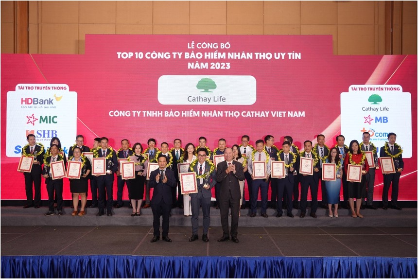 Cathay Life Việt Nam lọt Top 10 Công ty Bảo hiểm Nhân thọ uy tín 2023