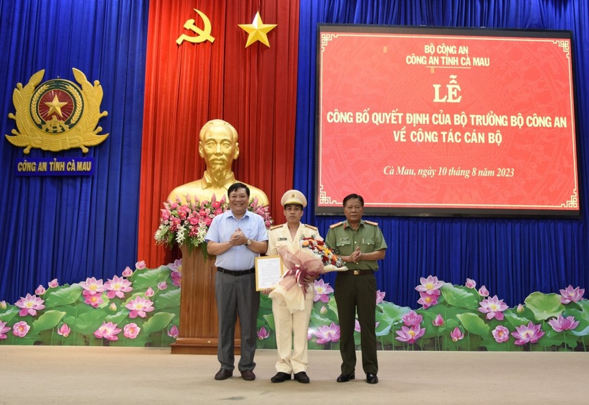 Thượng tá Lê Tấn Vinh được bổ nhiệm làm Phó Giám đốc Công an tỉnh Cà Mau