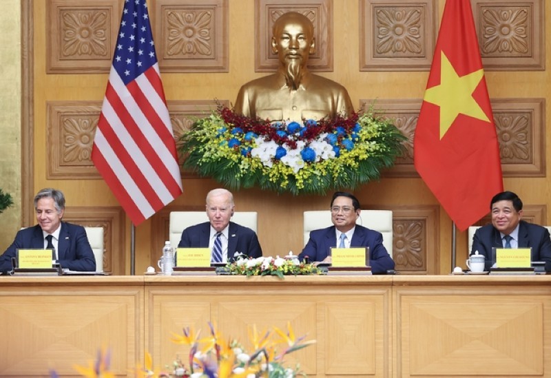 Thủ tướng Phạm Minh Chính và Tổng thống Joe Biden tham dự Hội nghị cấp cao Việt Nam - Hoa Kỳ về đổi mới sáng tạo và đầu tư.