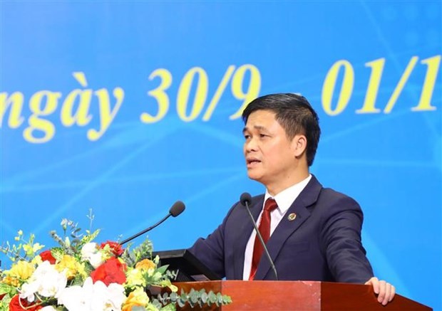 Ông Ngọ Duy Hiểu tái đắc cử Chủ tịch Công đoàn Viên chức Việt Nam khóa VI. (Ảnh: TTXVN).