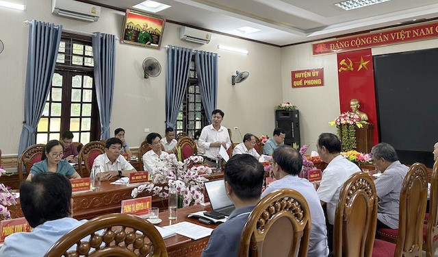 EVNNPT làm việc với lãnh đạo huyện Quế Phong, Nghệ An.