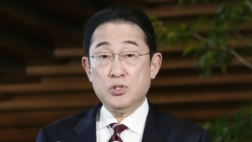 Thủ tướng Nhật Bản Fumio Kishida phát biểu tại Tokyo trước chuyến công du sang Mỹ.