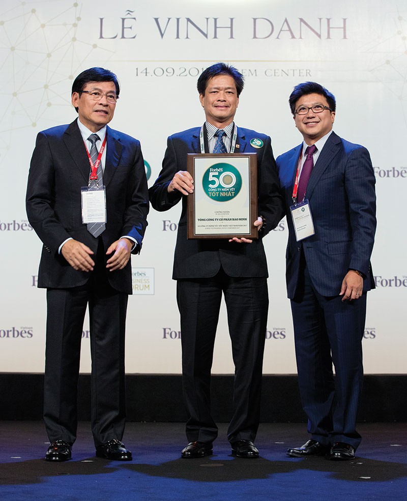 Năm 2017, Bảo Minh đã được vinh danh trong Top 50 công ty niêm yết tốt nhất của Forbes