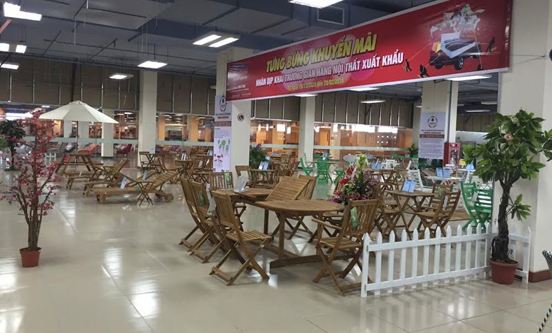 Các sản phẩm đồ gỗ của Forexco Quảng Nam được trưng bày, giới thiệu tại Melinh PLAZA