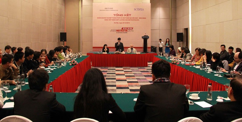 Hội nghị Tổng kết Đoàn doanh nghiệp Hà Nội tham dự Hội chợ - Bán hàng Hàng Việt Nam chất lượng cao Matsxcơva 2015