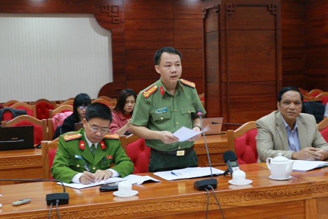 Công an tỉnh Đắk Lắk thông tin chính thức vụ việc tại buổi họp báo. Ảnh CAND