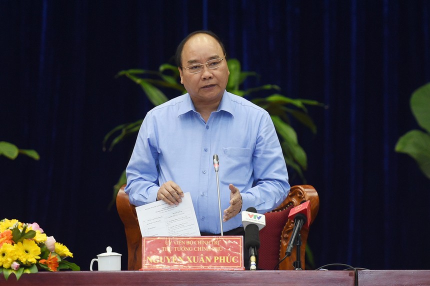 Thủ tướng Chính phủ Nguyễn Xuân Phúc chủ trì Hội nghị phát triển ngành tôm Việt Nam. Ảnh: VGP/Quang Hiếu