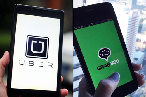Cơ quan quản lý đang muốn gắn phù hiệu cho xe taxi của Uber và Grab để dễ quản lý.