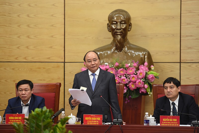 Thủ tướng phát biểu tại buổi làm việc với lãnh đạo chủ chốt tỉnh Nghệ An. Ảnh: VGP/Quang Hiếu