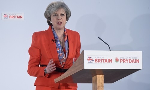 Thủ tướng Anh Theresa May. Ảnh:Reuters