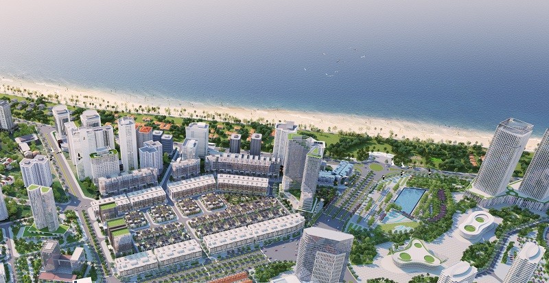 Đất nền ven biển Nha Trang, ngay trung tâm thành phố - “mỏ vàng” cho các nhà đầu tư bất động sản. Trong ảnh là phối cảnh dự án Piania City (khu đất sân bay cũ Nha Trang).