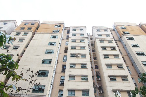 Toà nhà C khu tái định cư An Sinh, tổ 14 phường Cầu Diễn, quận Nam Từ Liêm có nhiều tồn tại về PCCC. Ảnh:Gia Chính.