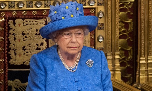 Nữ hoàng Anh trong buổi họp quốc hội tháng 7/2017. Ảnh:AFP.