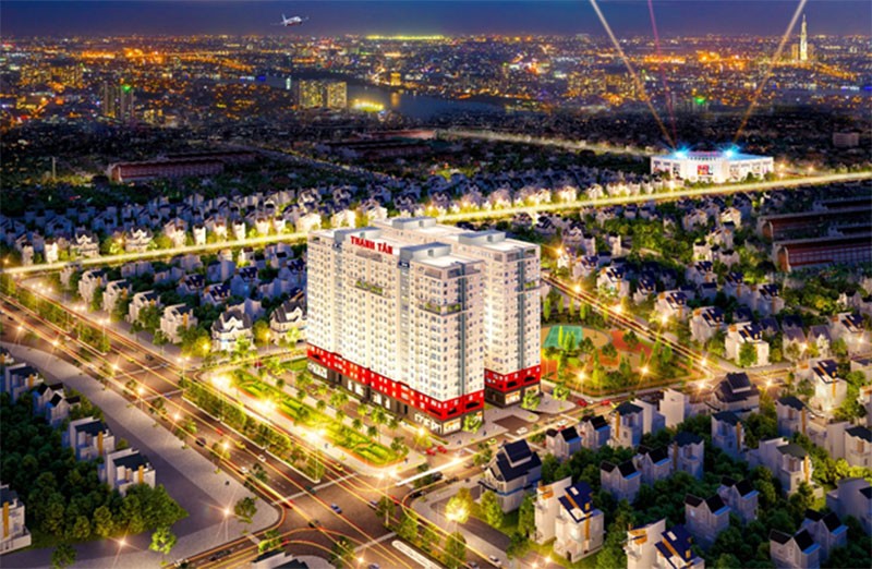 Phối cảnh tổng thể dự án Thạnh Tân Apartment