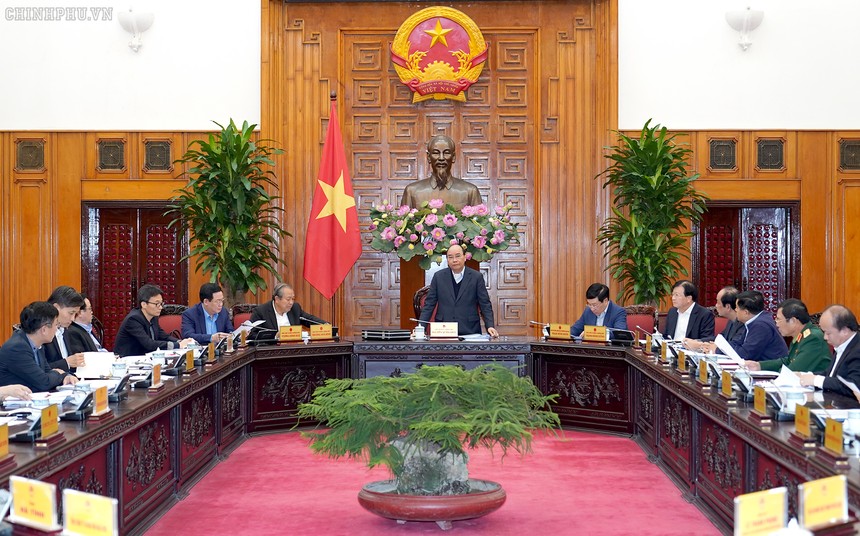 Thủ tướng Nguyễn Xuân Phúc chủ trì cuộc họp thường trực Chính phủ về đẩy mạnh hợp tác với Lào