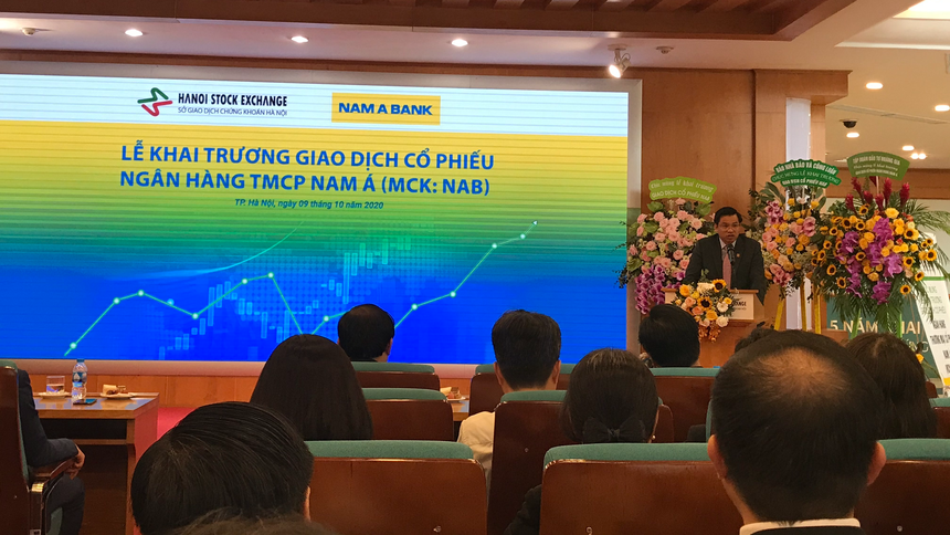 Ông Trần Ngọc Tâm, Tổng Giám đốc Nam A Bank phát biểu.
