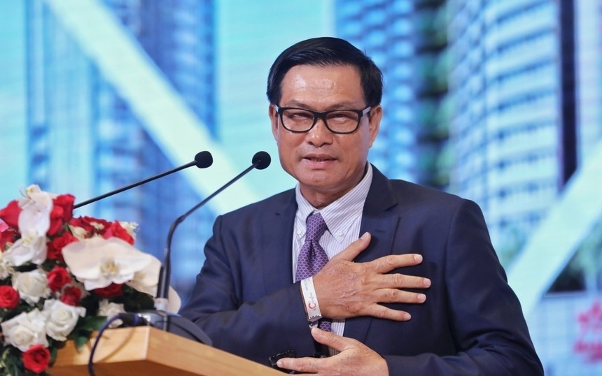 Ông Nguyễn Bá Dương tại cuộc họp Đại hội đồng cổ đông Coteccons hồi tháng 6/2020