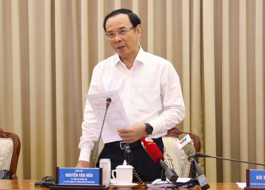 Bí thư Thành ủy TP.HCM Nguyễn Văn Nên nhìn nhận, những khó khăn đã được dự tính trước, nhưng các chỉ số giảm sâu hơn điều được dự đoán. Ảnh: Thành Nhân