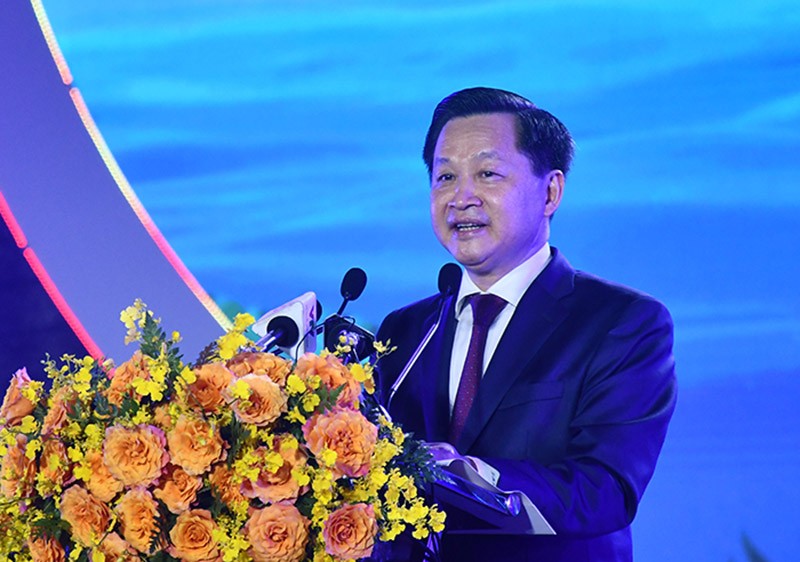 Phó thủ tướng Lê minh Khái phát biểu tại Lễ Khai mạc festival Tôm Cà Mau 2023