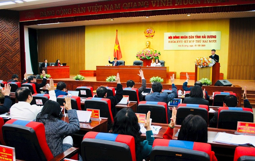 Tại Kỳ họp thứ 20, các đại biểu HĐND tỉnh Hải Dương đã biểu quyết thông qua 10 nghị quyết