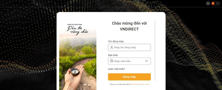Khách hàng của VNDirect có thể vào kiểm tra tài khoản của mình