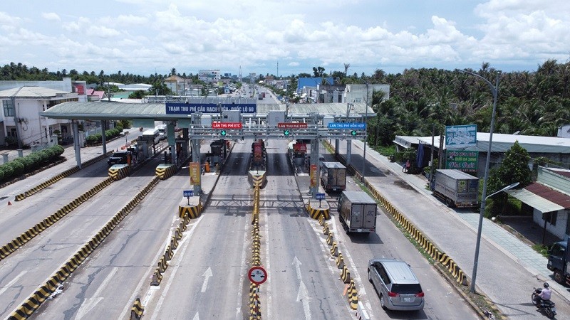 Trạm thu phí cầu Rạch Miễu nằm trên Quốc lộ 60 (Km 7+555), xã An Khánh, huyện Châu Thành, tỉnh Bến Tre.