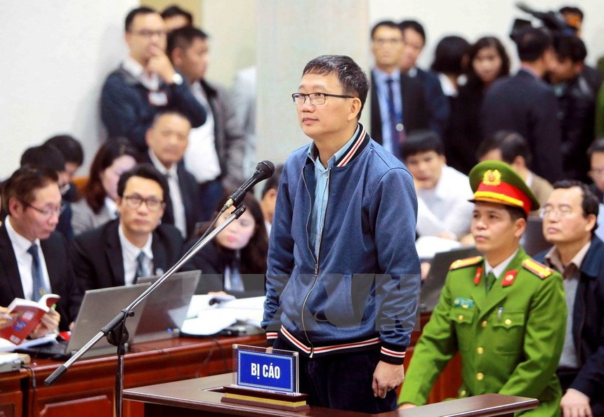 Bị cáo Trịnh Xuân Thanh tại tòa.