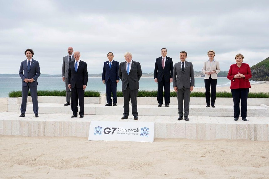 Hội nghị thượng đỉnh G7 năm 2021 tổ chức ở Cornwall (Anh). Nguồn: Reuters