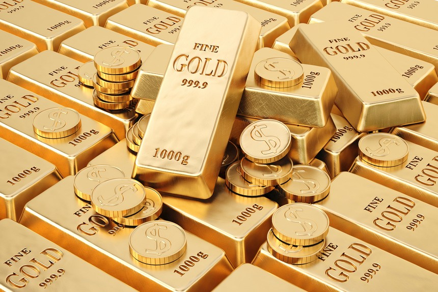 Giá vàng thế giới tăng vọt lên mức kỷ lục mới 2.100 USD
