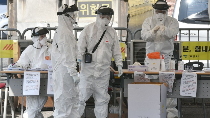 Chiều nay 29/2, số ca nhiễm Covid-19 tại Hàn Quốc tăng lên 3.150 người