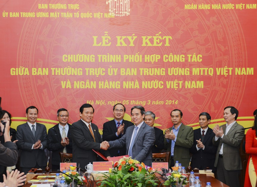 NHNN Ký kết phối hợp công tác với Ủy ban Trung ương MTTQ Việt Nam