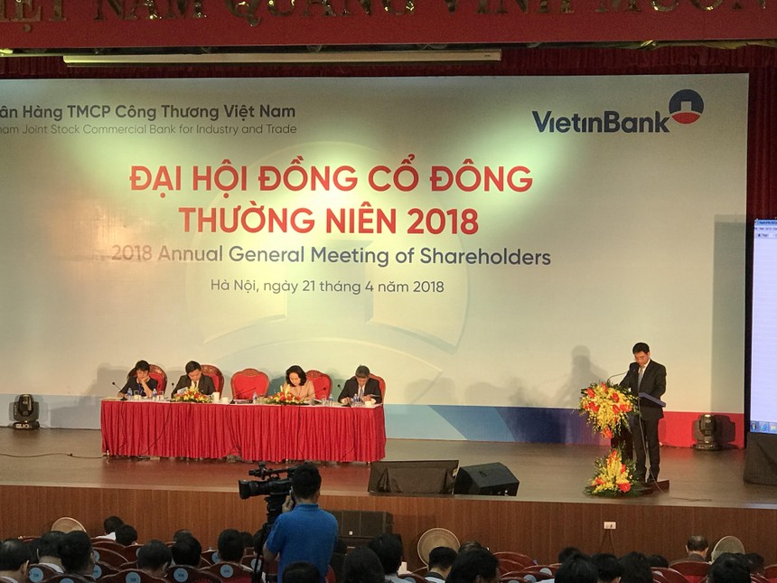 Ông Nguyễn Văn Thắng, Chủ tịch HĐQT trình bày tại ĐHCĐ